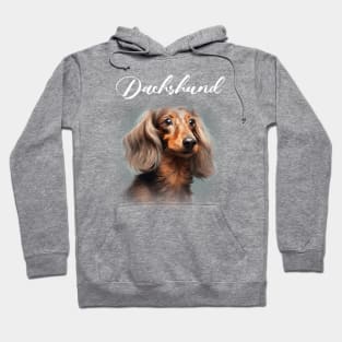 Brown Dachshund Long Hair Hoodie